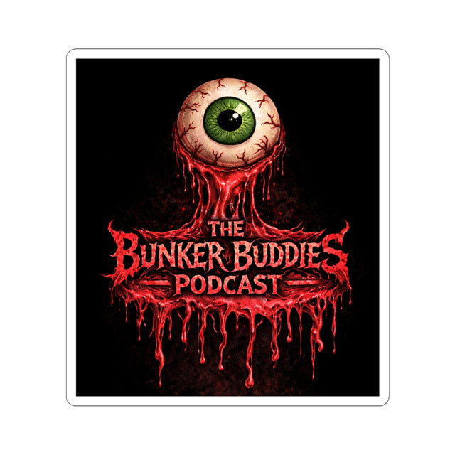 The Bunker Buddies Podcast Horror Eyeball Kiss-Cut Sticker