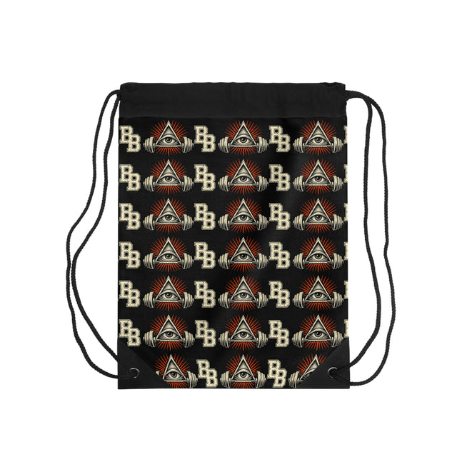 Illuminati Eye & BB Pattern Drawstring Bag