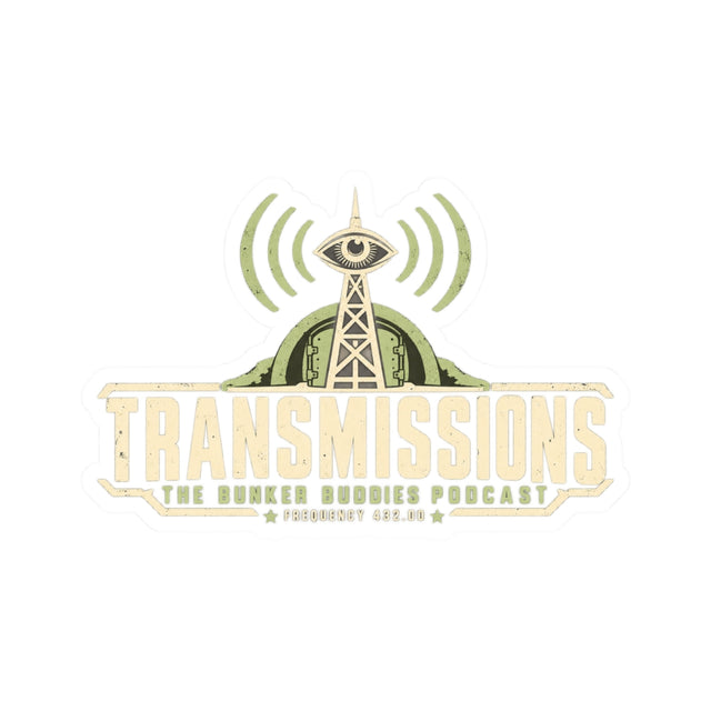 Transmissions Vintage Radio Tower Kiss-Cut Sticker