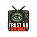 Trust No Signal Retro TV Kiss-Cut Sticker
