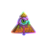 Kiss-Cut Vinyl Decal – Dripping Eyeball Pyramid Horror Sticker